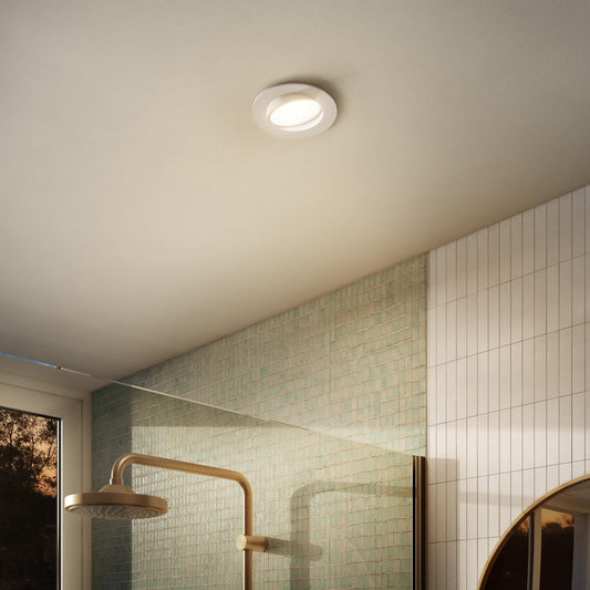 Bricocenter RECESSED SPOTLIGHT LINDI ALUMINUM WHITE D8.3 CM LED 6W NATURAL LIGHT ADJUSTABLE IP65