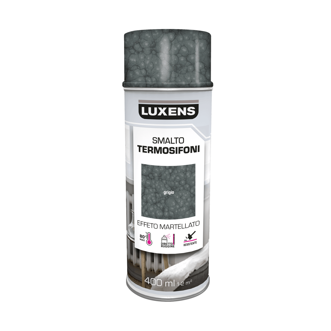 Bricocenter SPRAY TERMOSIFONI GRIGIO MARTELLATO 400ML LUXENS