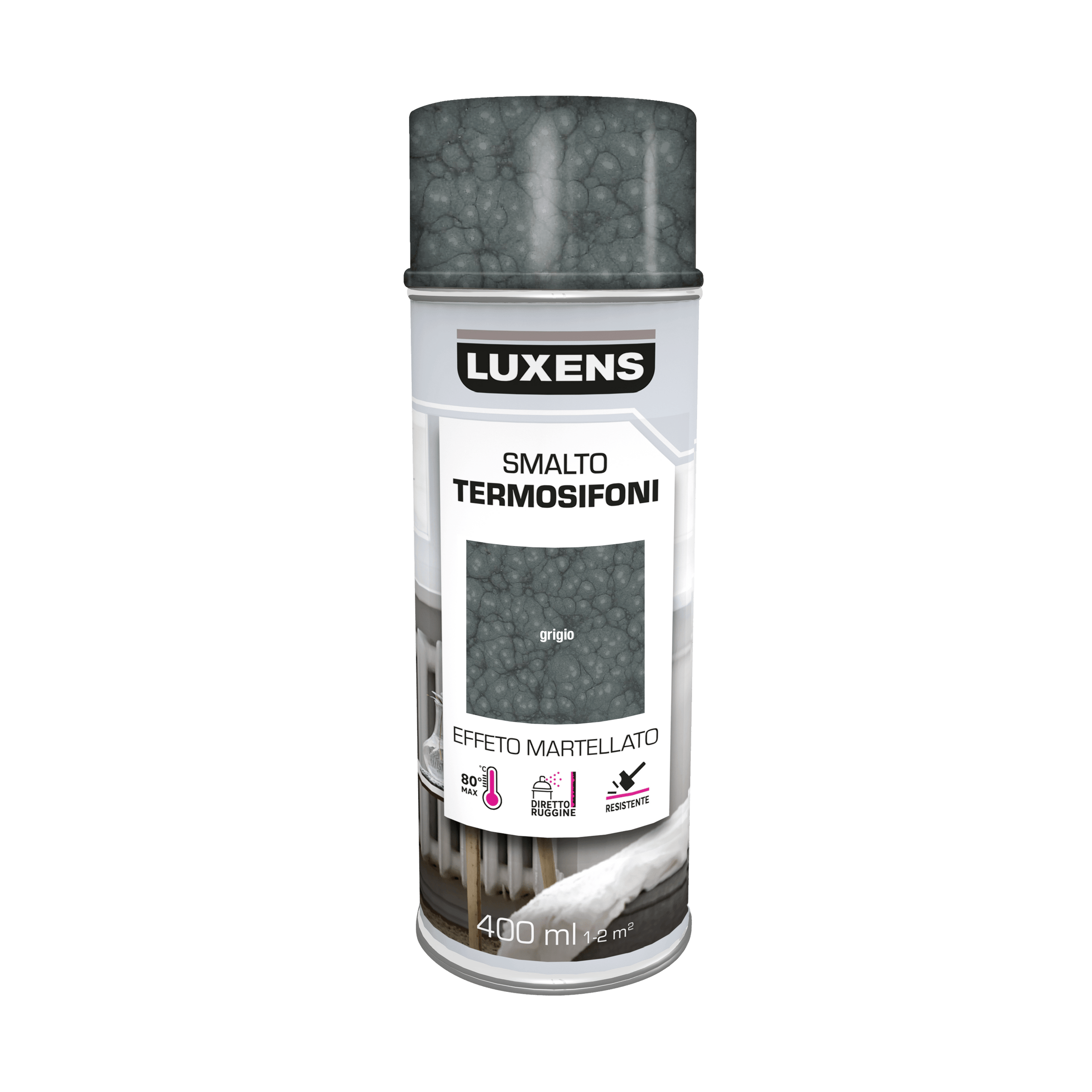 Bricocenter SPRAY TERMOSIFONI GRIGIO MARTELLATO 400ML LUXENS