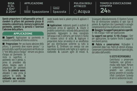 AXTON CEMENT AND TILE FLOOR PREPARER 500ML