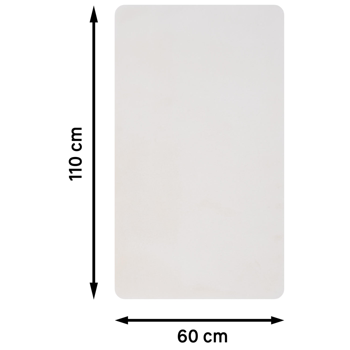 WHITE CREAM 60x110 CM POLYESTER RUG