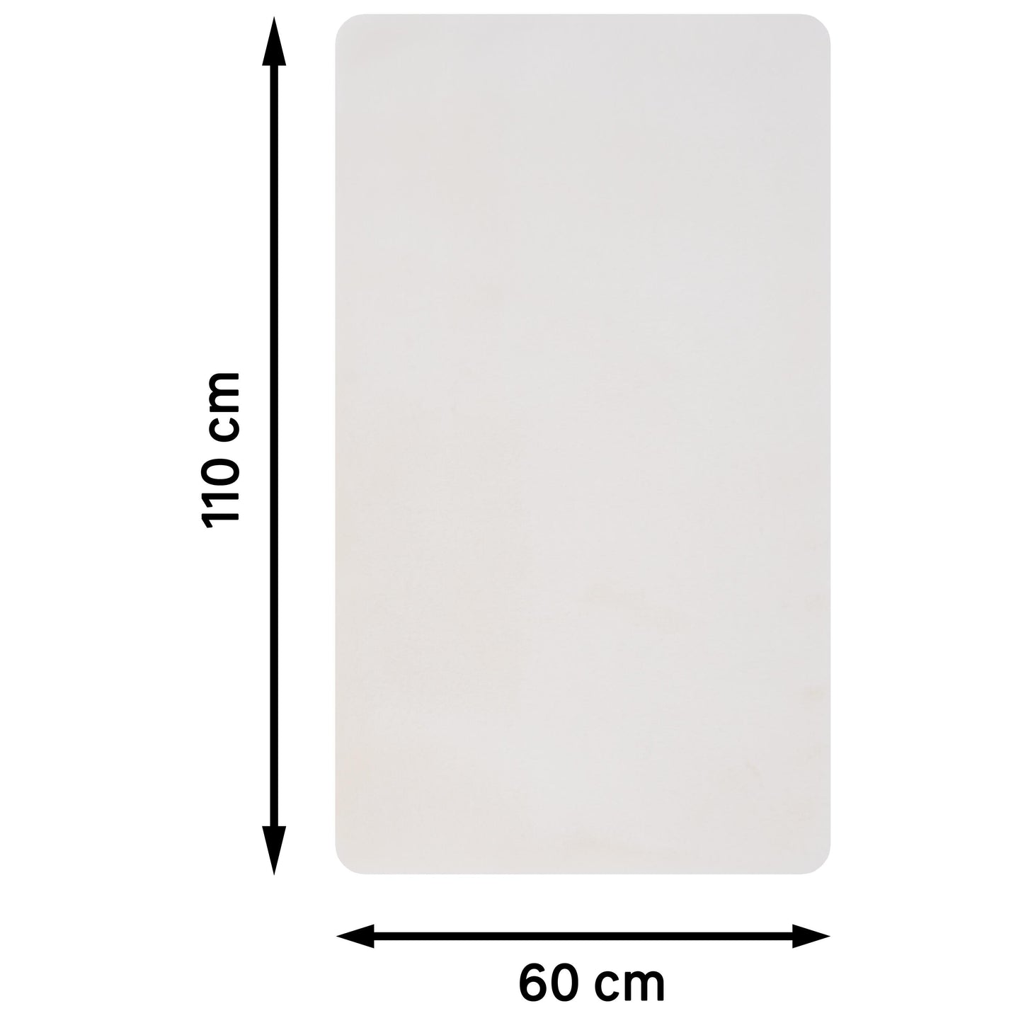 WHITE CREAM 60x110 CM POLYESTER RUG
