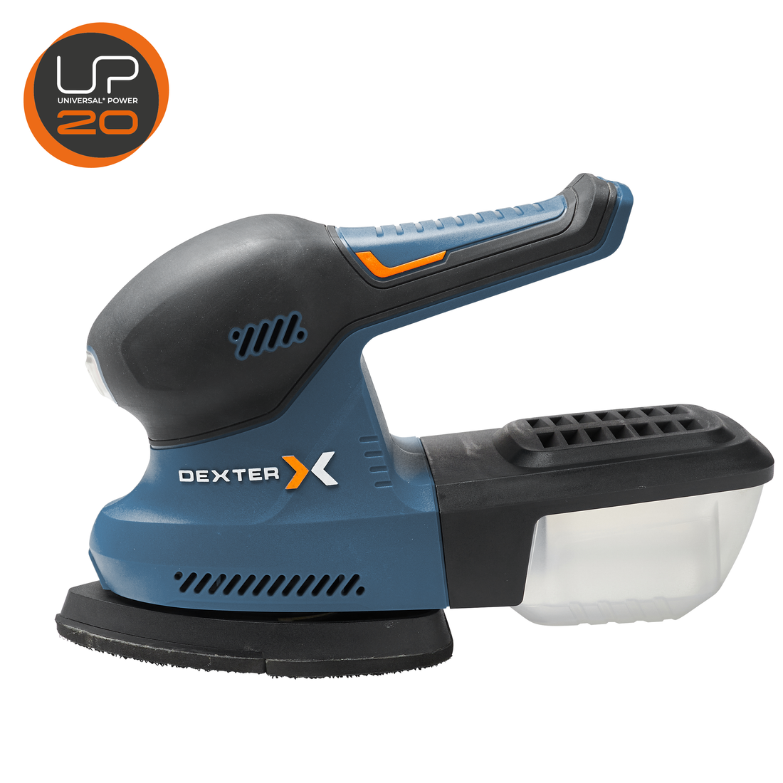 DEXTER MOUSE SANDER 20V, WITHOUT BATTERY AND CHARGER