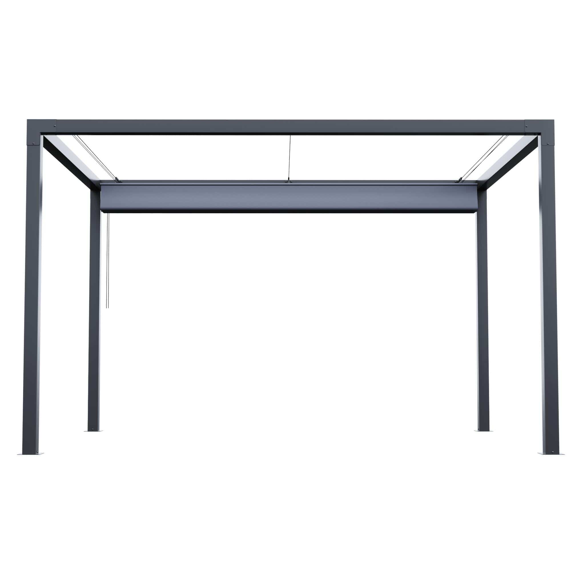 Bricocenter PERGOLA MANEA NATERIAL ALLUMINIO 350X260 ANTRACITE TELO POLIESTERE 250GR