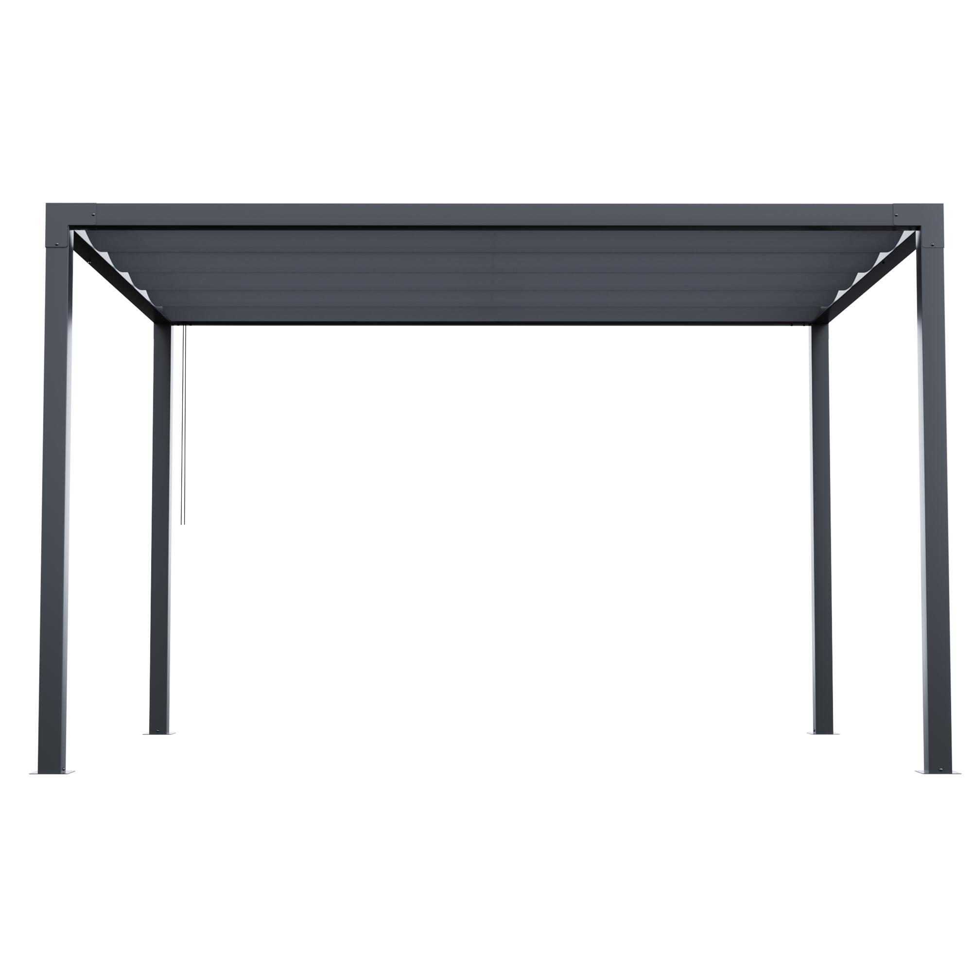 PERGOLA MANEA NATERIAL ALUMINUM 350X260 ANTHRACITE POLYESTER CANVAS 250GR