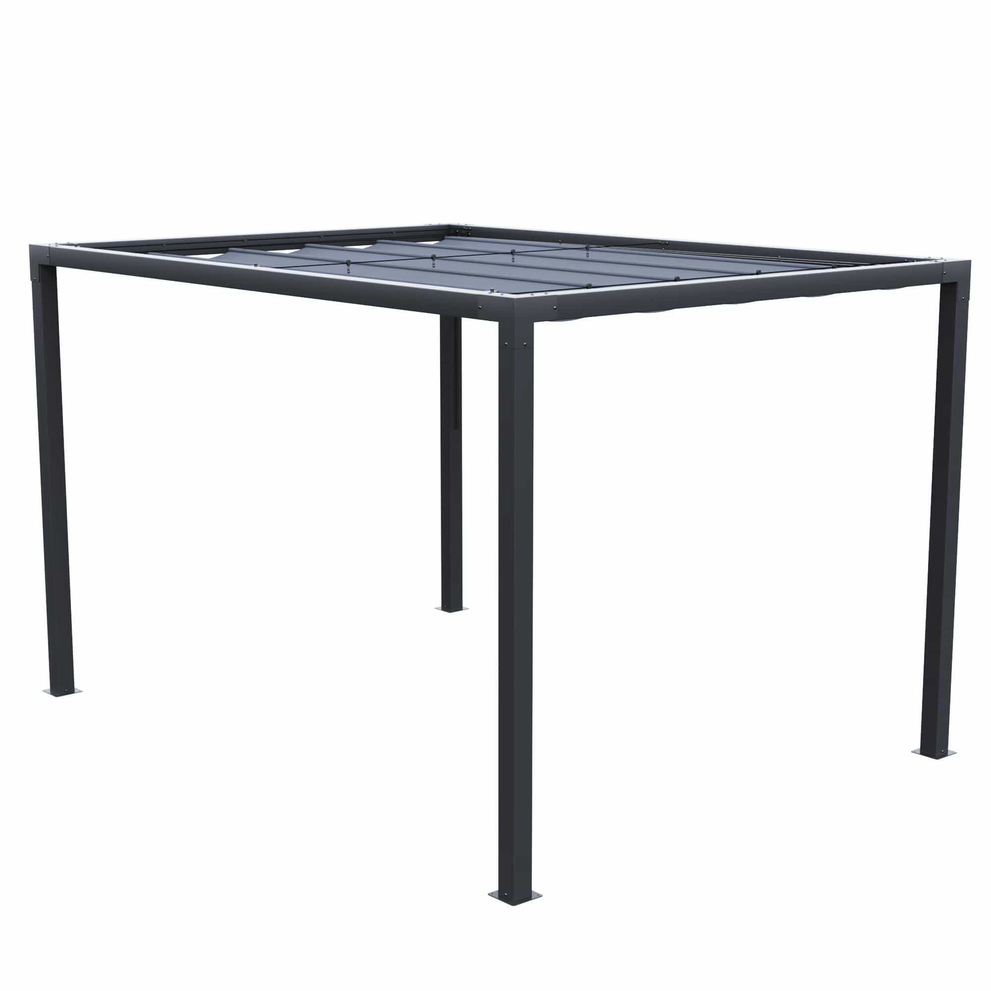 Bricocenter PERGOLA MANEA NATERIAL ALLUMINIO 350X260 ANTRACITE TELO POLIESTERE 250GR