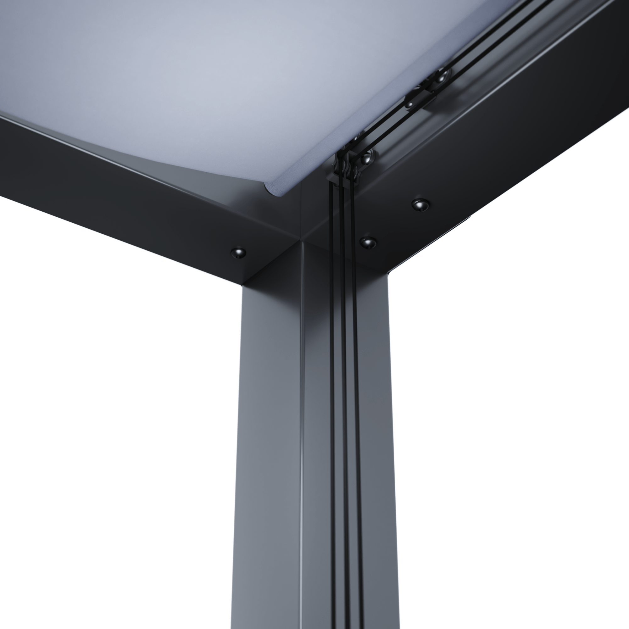 Bricocenter PERGOLA MANEA NATERIAL ALLUMINIO 350X260 ANTRACITE TELO POLIESTERE 250GR