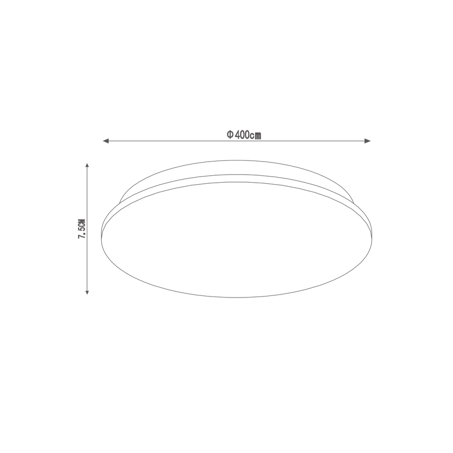Bricocenter MOON CEILING LIGHT METAL WHITE D40 LED 24W NATURAL LIGHT