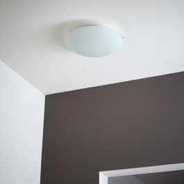 CEILING LAMP VICKY METAL WHITE D.25 CM LED 1000LM WARM LIGHT