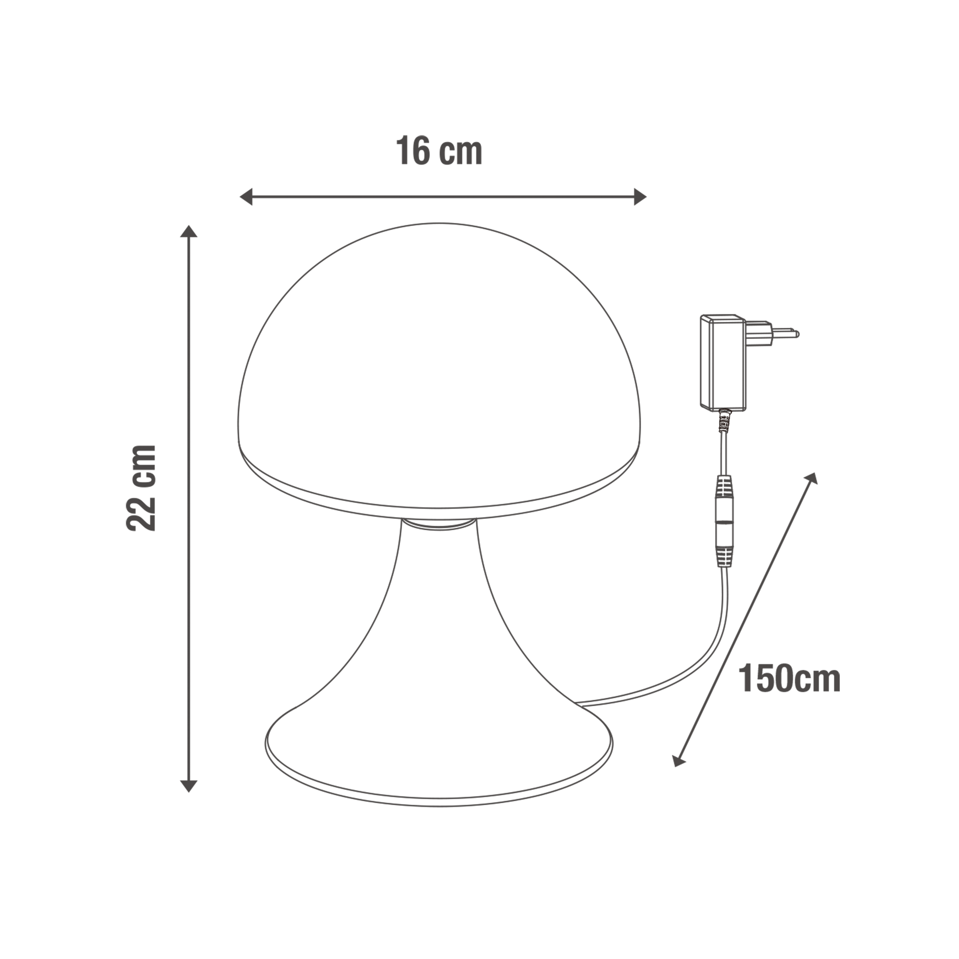 Bricocenter KINOKO TABLE LAMP METAL NIKEL H22CM LED 3W WARM LIGHT