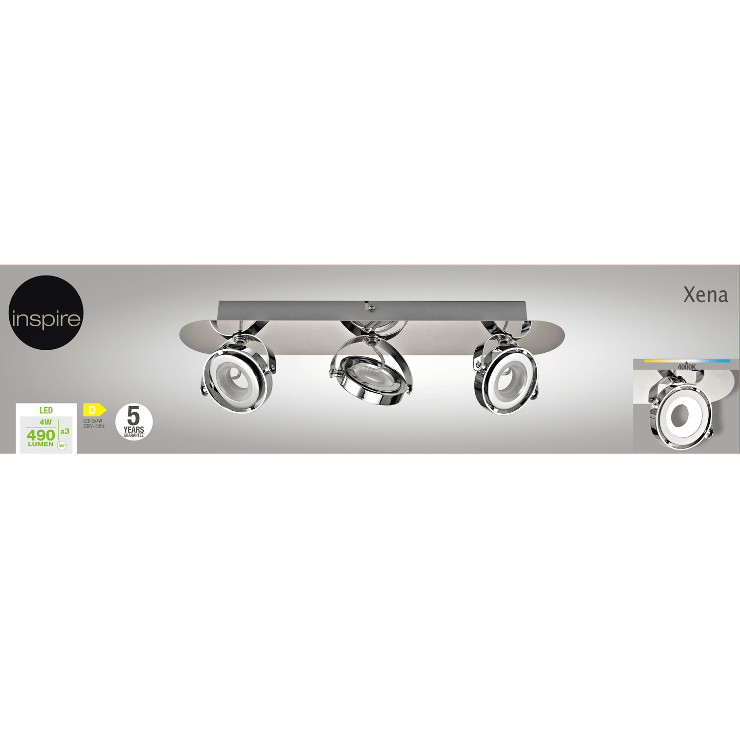 Bricocenter FARETTI XENA METALLO CROMO LED 3X5W LUCE NATURALE