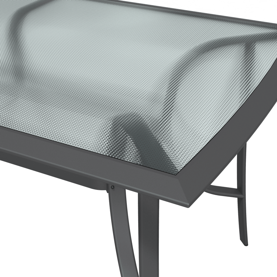 Bricocenter OVION SET 6-SEATER NATERIAL TABLE WITH 6 CHAIRS AND UMBRELLA