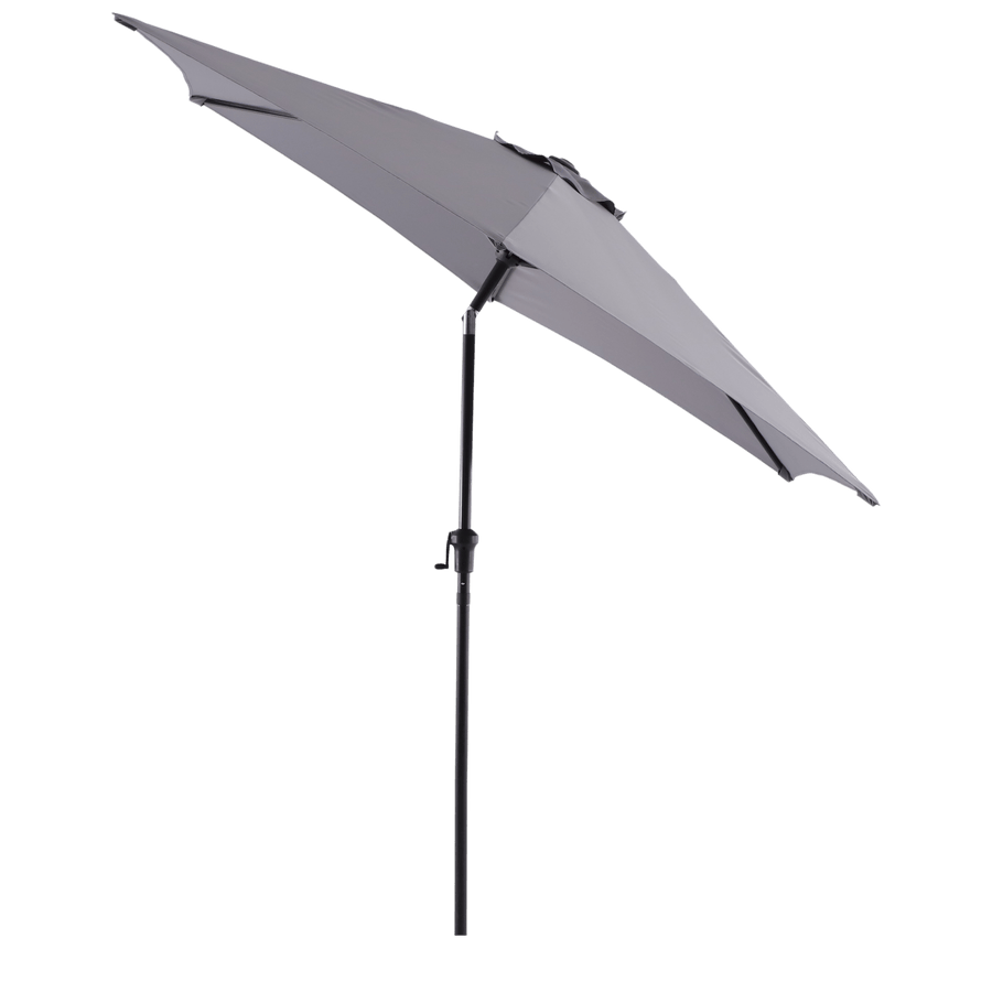 Bricocenter RONO NATERIAL SET 4 chairs, 1 table and umbrella in anthracite steel