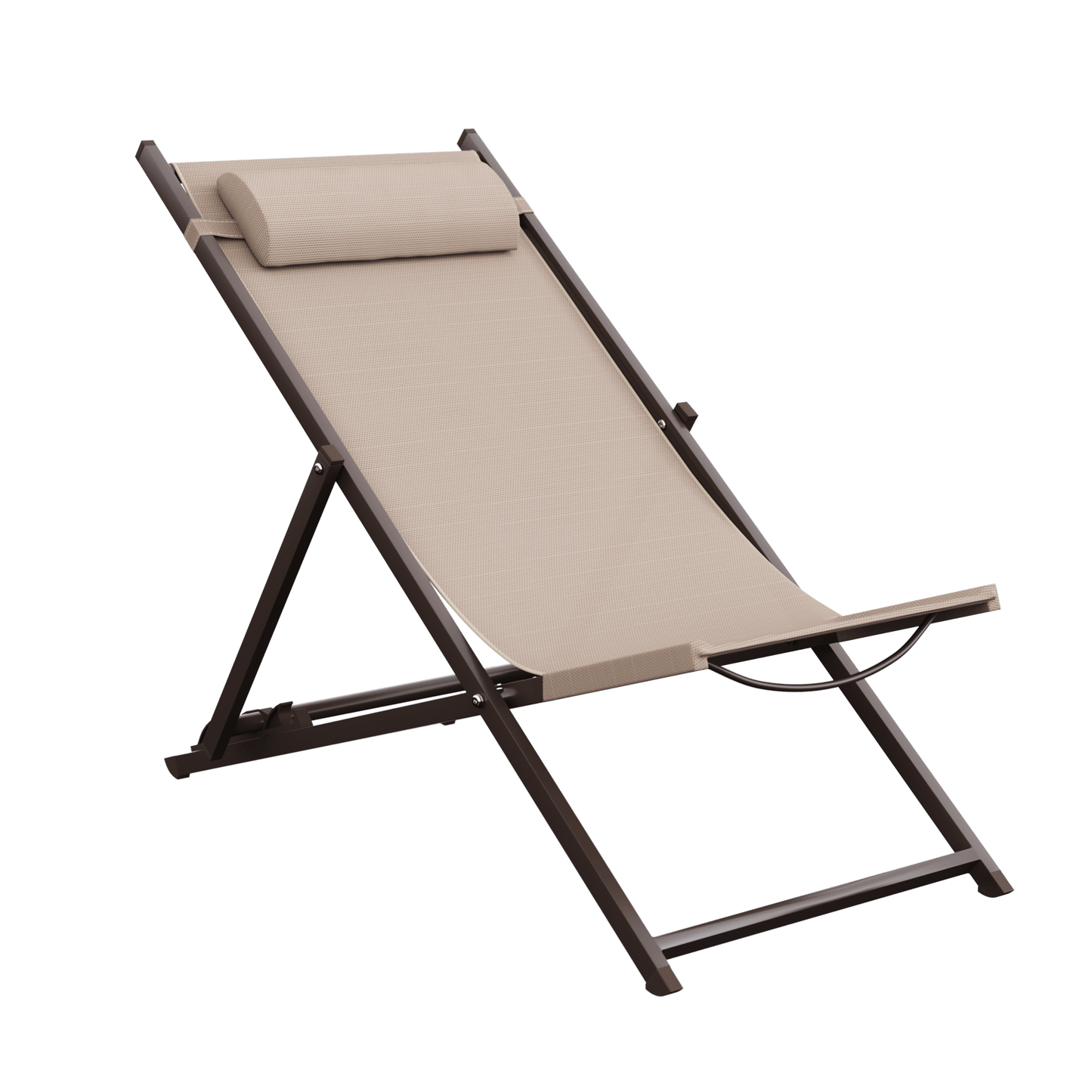 Bricocenter CRUZ NATERIAL CHAIR With cushion 113.5X58 moka