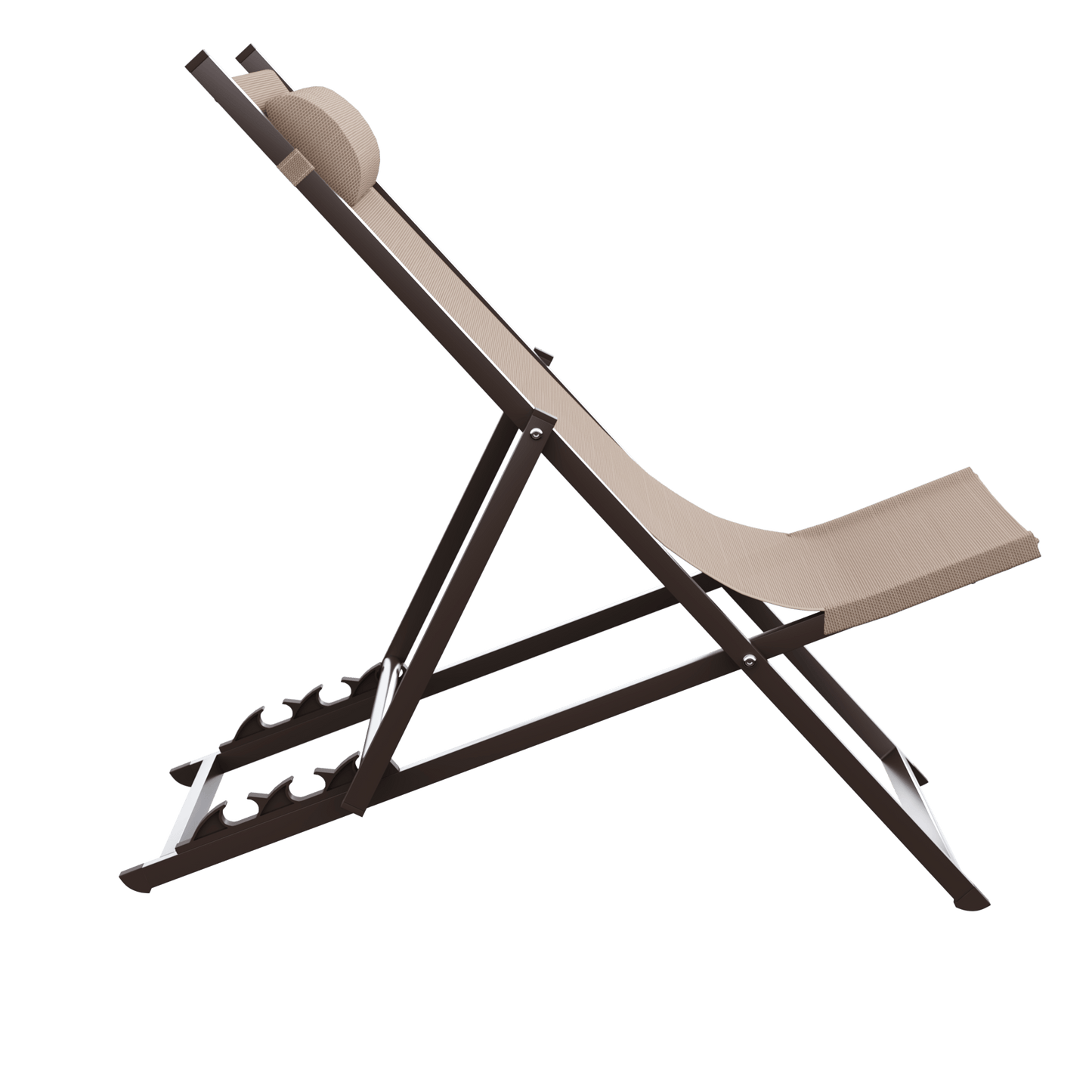 Bricocenter CRUZ NATERIAL CHAIR With cushion 113.5X58 moka