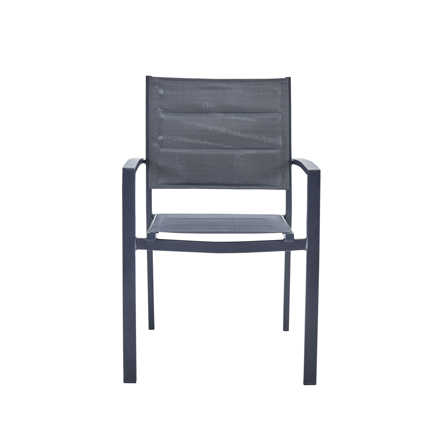 Bricocenter ORION BETA II NATERIAL Chair with armrests aluminum and textilene, padded, anthracite