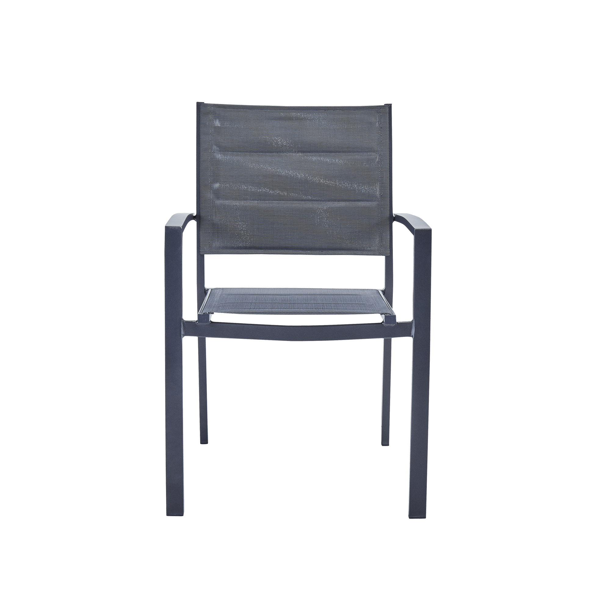 Bricocenter ORION BETA II NATERIAL Chair with armrests aluminum and textilene, padded, anthracite