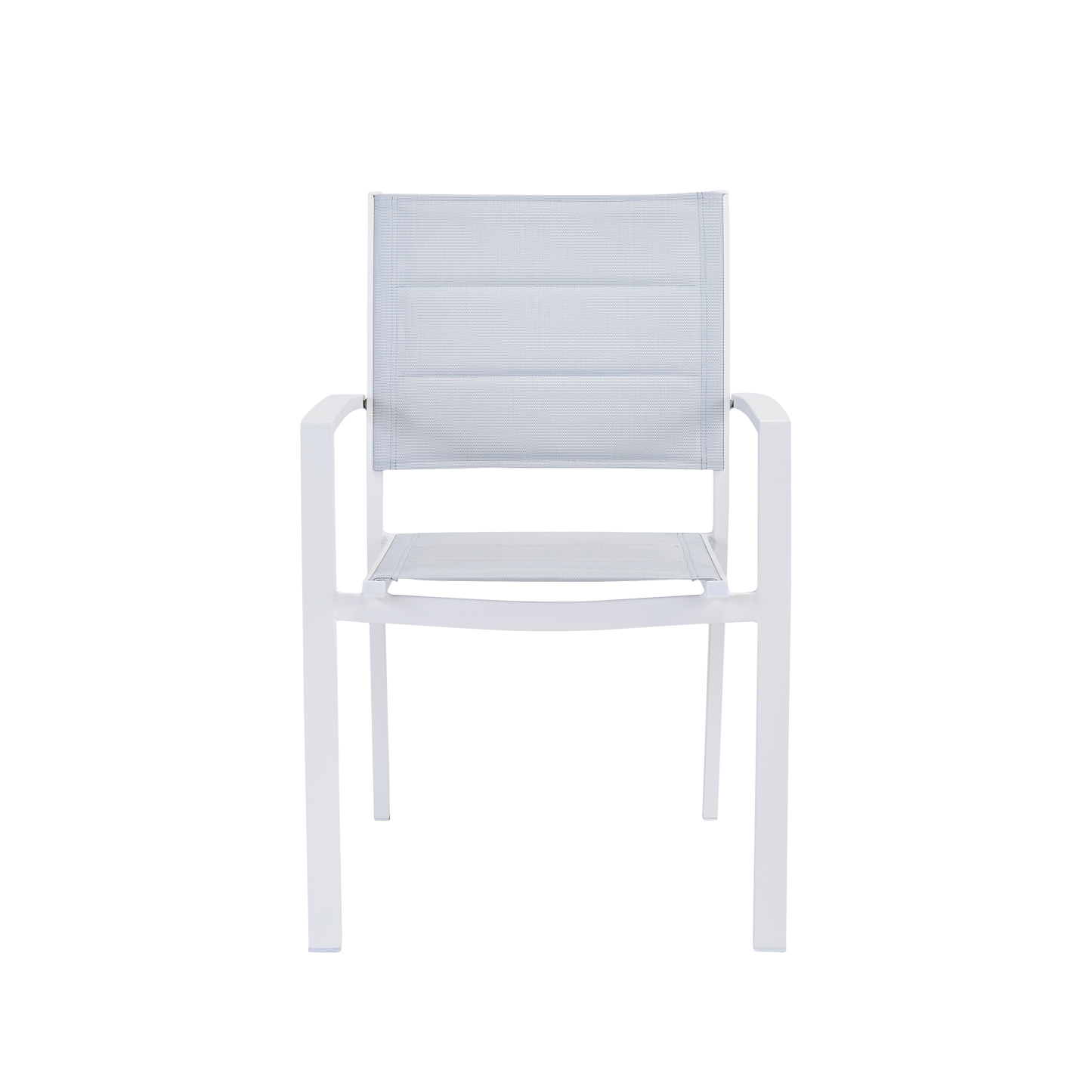 CHAIR WITH ARMRESTS ORION BETA II NATERIAL ALUMINUM AND TEXTILENE UPHOLSTERED WHITE