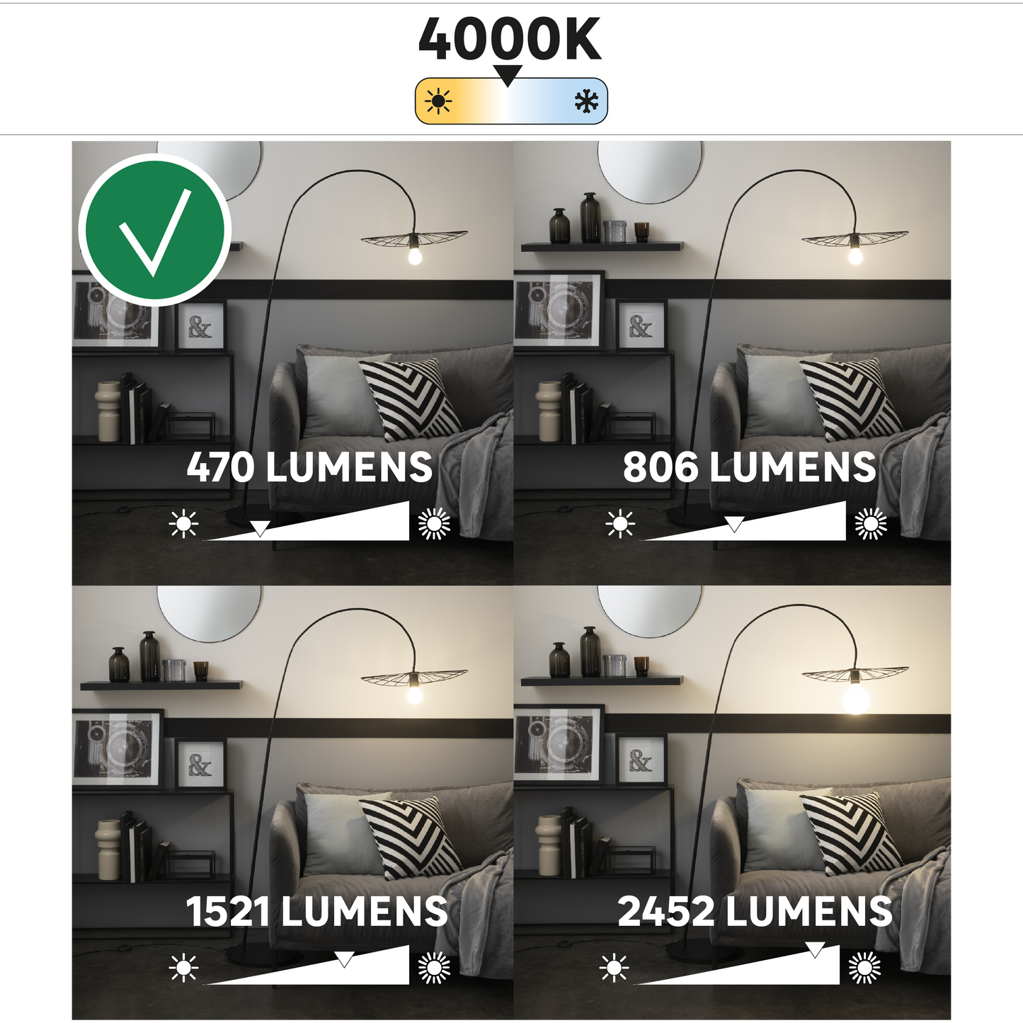 LAMPADINA LED E14=40W SFERA SMERIGLIATA LUCE NATURALE