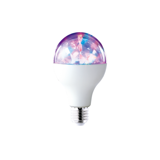 E27 5W multicoloured globe LED bulb