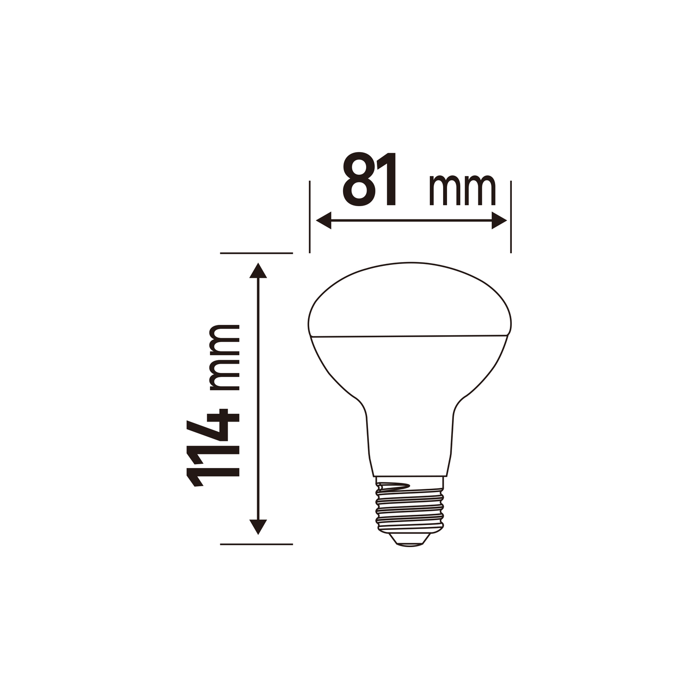 LED BULB E27=60W R80 NATURAL LIGHT