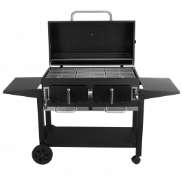 KING SIZE CHARCOAL BARBECUE With 2 independent burners