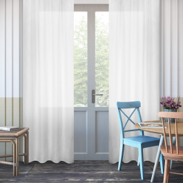 LENAYA LINEN CURTAIN WHITE 200X280CM WEBBING AND HIDDEN LOOP