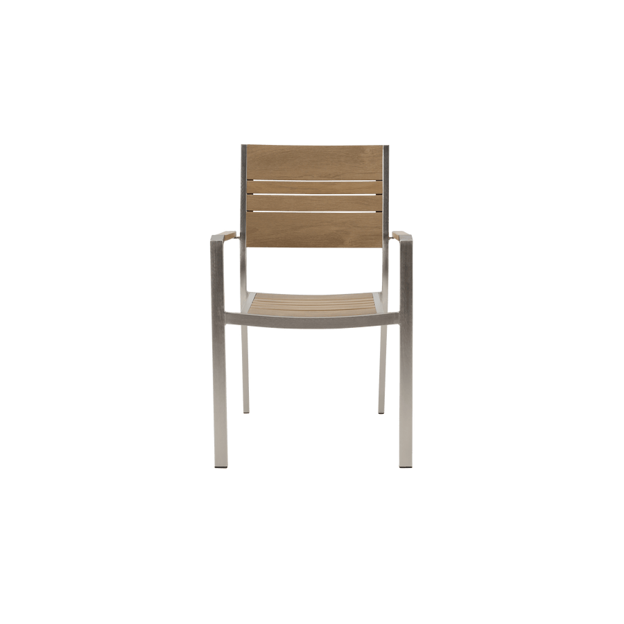Bricocenter CHAIR WITH ARMRESTS MENORCA NATERIAL 57X55 ALUMINUM POLIWOOD