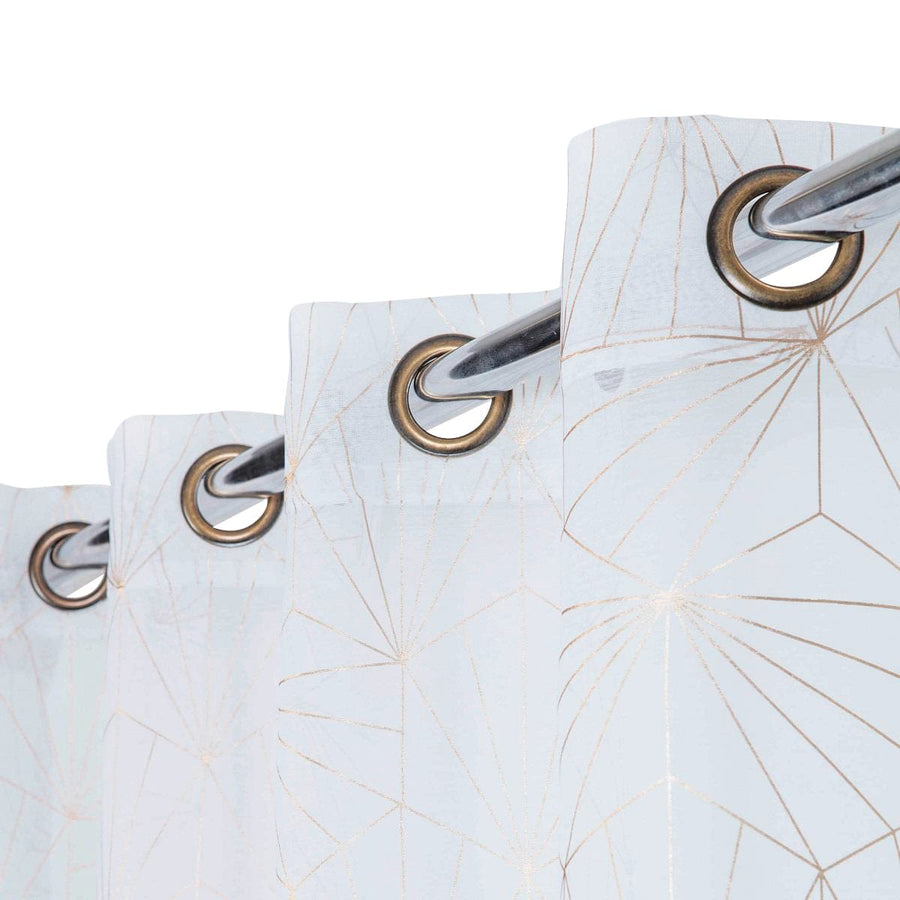 Bricocenter ARDA WHITE AND GOLD FILTER CURTAIN 140X280 CM WITH EYELETS