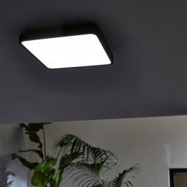 PONOCA ALUMINIUM CEILING LAMP BLACK 30X5X30CM LED 1800LM NATURAL LIGHT IP44