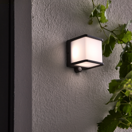 SOLAR WALL SCONCE TELIN ALUMINUM GRAY 11X11X13H LED 8W NATURAL LIGHT IP54