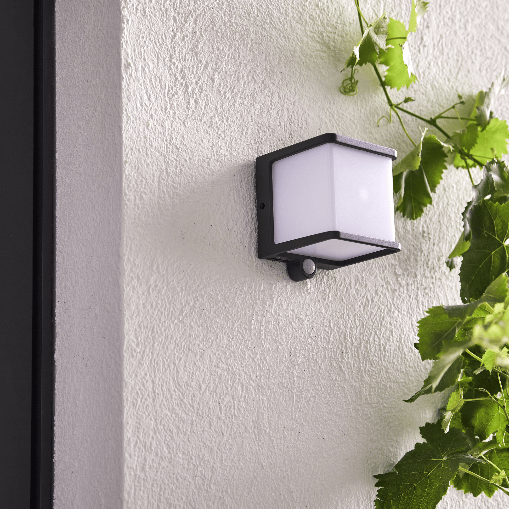 Bricocenter SOLAR WALL SCONCE TELIN ALUMINUM GRAY 11X11X13H LED 8W NATURAL LIGHT IP54