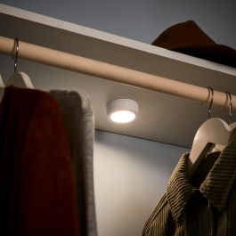 MASPI PUSHLIGHT PLASTIC WHITE D6,5 CM LED 45LM NATURAL LIGHT BATTERY OPERATED