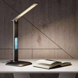 STUDIO LAMP ALEX PLASTIC BLACK H26 LED 5W 4 STEP WITH ALARM AND USB