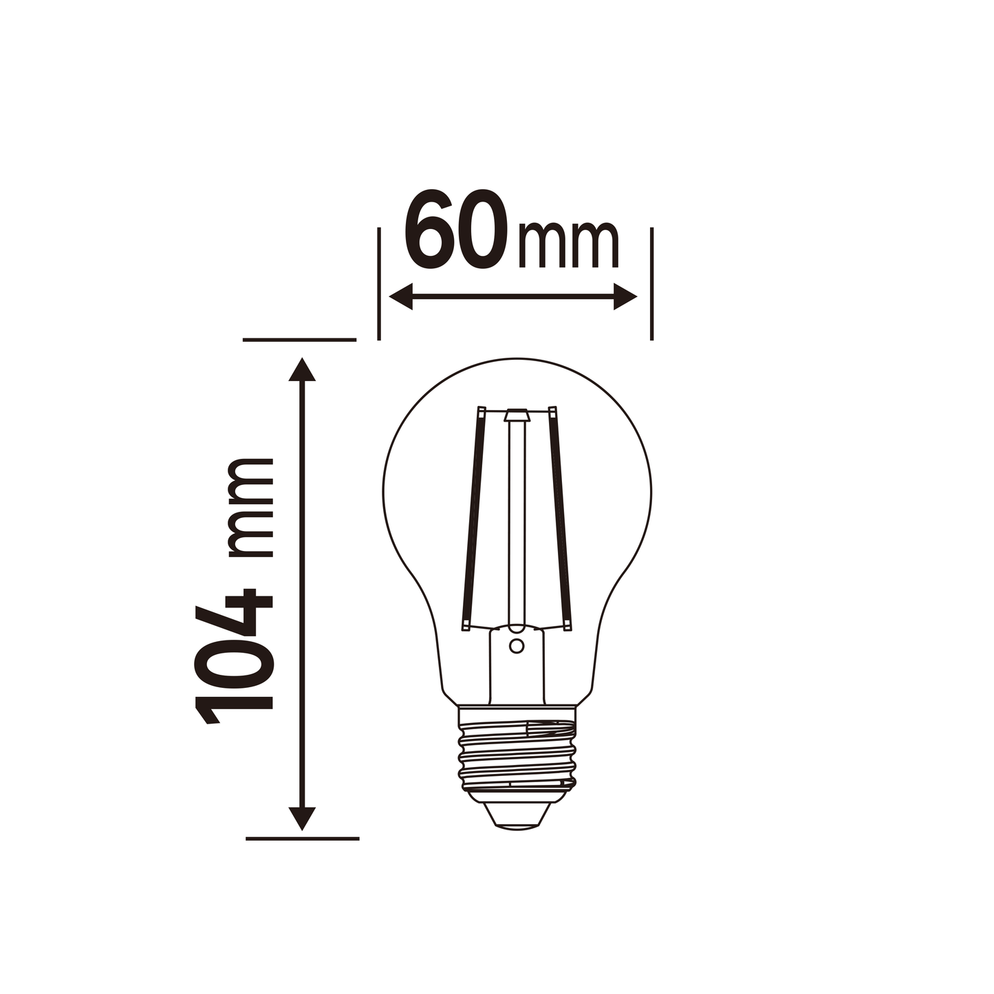 Bricocenter NATULIGHT LED BULB E27=60W DROP TRANSPARENT NATURAL LIGHT