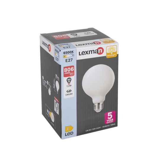 Bricocenter NATULIGHT LED BULB E27=60W SMALL GLOBE FROSTED COLD LIGHT