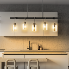 PARADOX METAL CHANDELIER BLACK 100CM 5XE27=40W