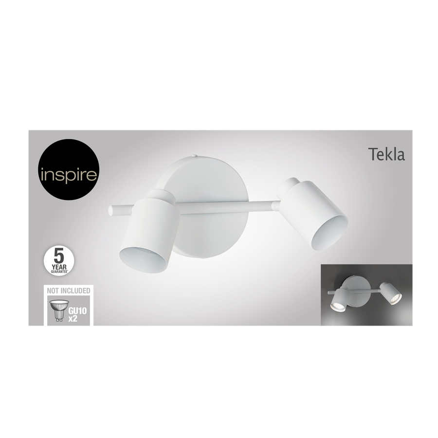 TEKLA METAL SPOTLIGHTS WHITE 2XGU10=50W