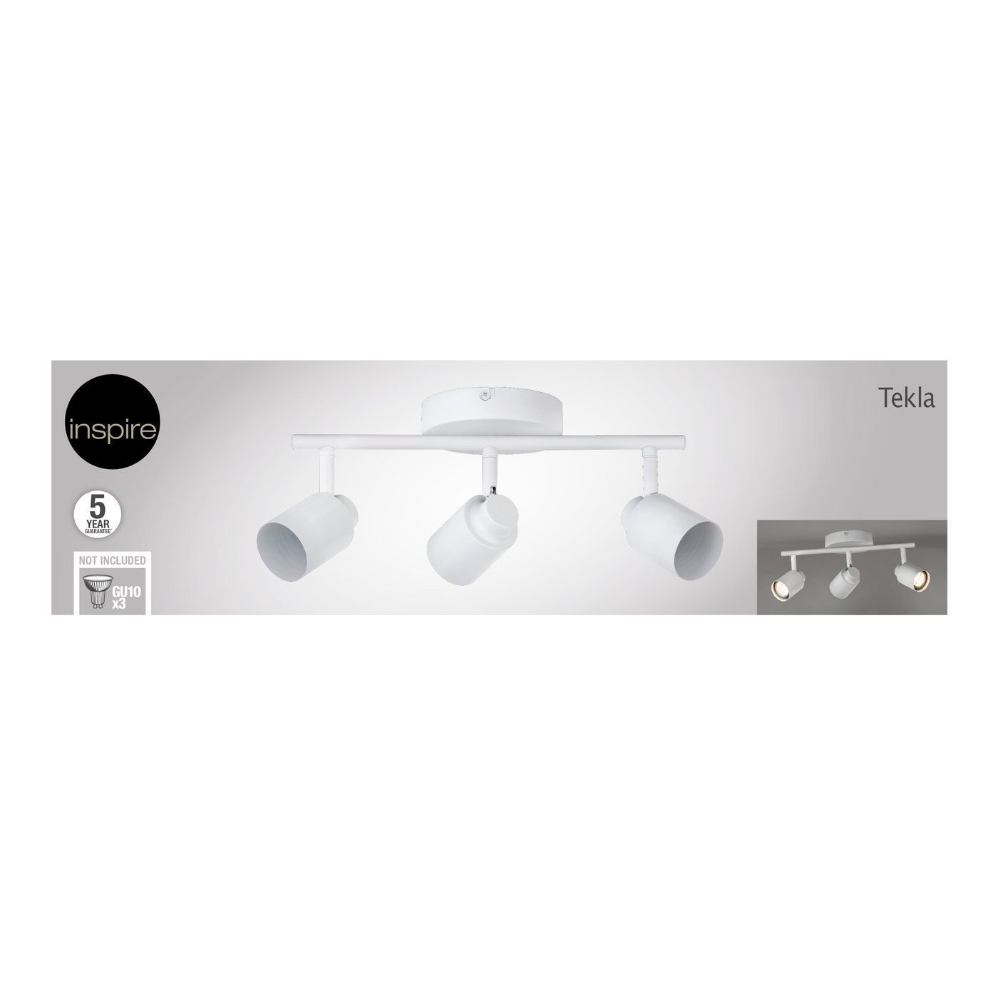 TEKLA METAL SPOTLIGHTS WHITE 3XGU10=50W