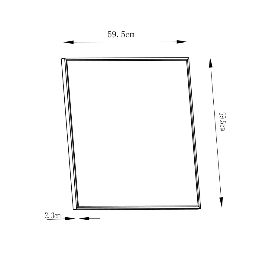 Bricocenter ALUMINIUM LED PANEL SILVER 60X60 CM 42W CCT DIMMABLE