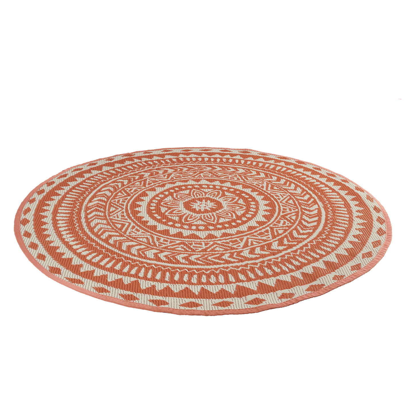 Bricocenter ENOS TRIBE OUTDOOR RUG ORANGE D150 CM POLYPROPYLENE