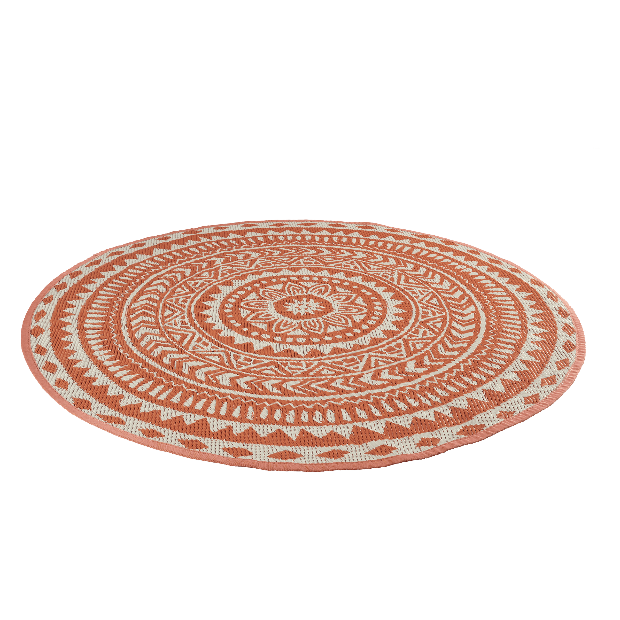 Bricocenter ENOS TRIBE OUTDOOR RUG ORANGE D150 CM POLYPROPYLENE
