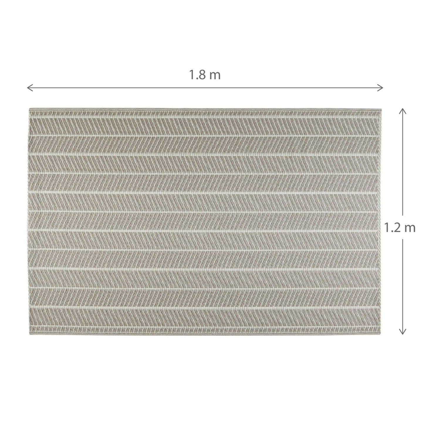 Bricocenter ENOS OUTDOOR RUG STRIPES BEIGE 120X180 CM POLYPROPYLENE