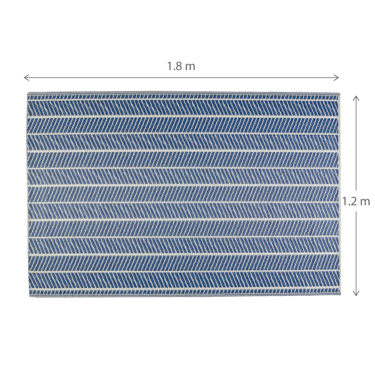 Bricocenter ENOS STRIPES OUTDOOR RUG BLUE 120X180 CM POLYPROPYLENE