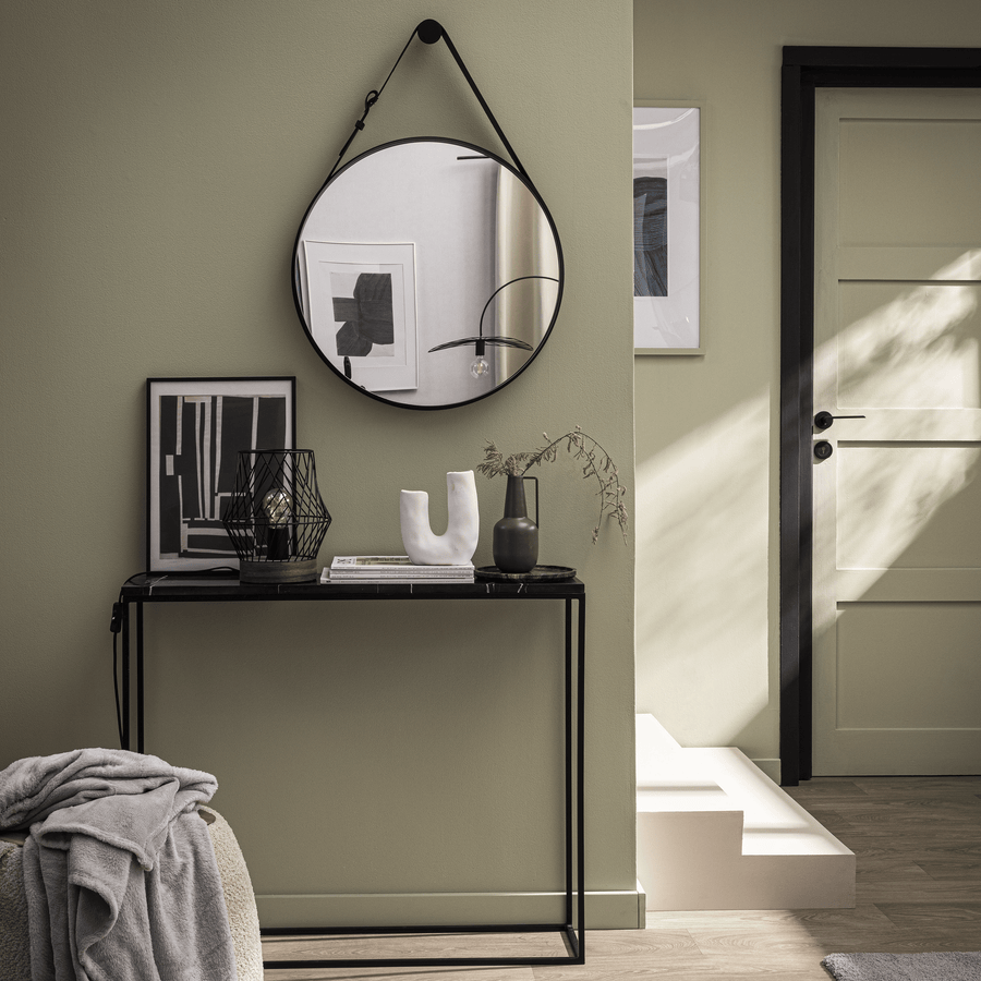 Bricocenter BLACK METAL BARBIER MIRROR 57CM