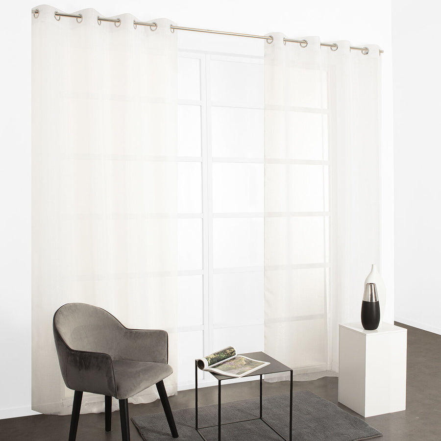 Tenda harlana bianco argento filtrante 135x280cm con occhielli