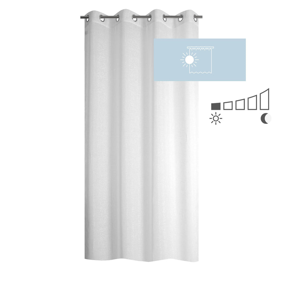 Tenda harlana bianco argento filtrante 135x280cm con occhielli