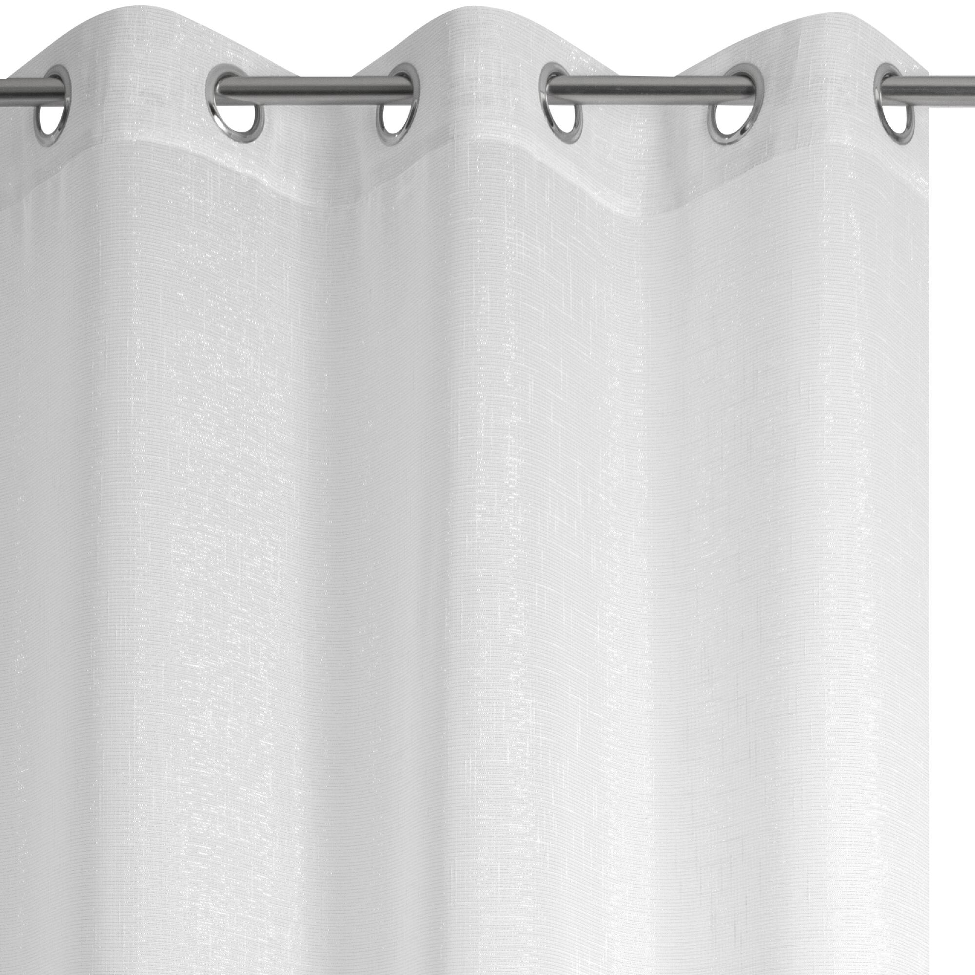Silver-white Harlana blackout curtain, 135x280cm, with eyelets