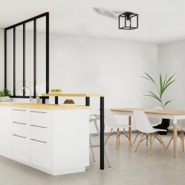 ELDRICK METAL CEILING LAMP BLACK E27=40W