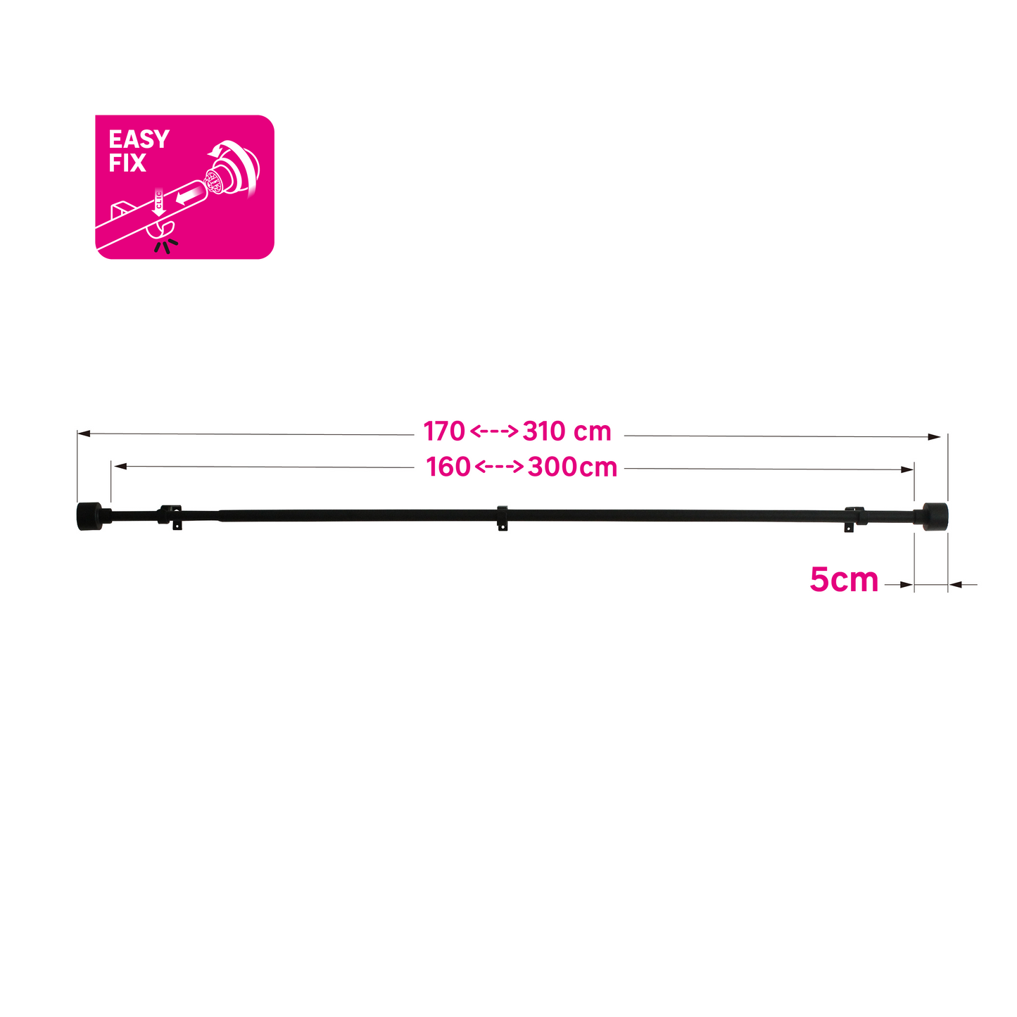 DUPLO METAL RILOGA KIT BLACK 160/300 CM D16/19